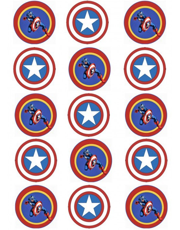 Papel azúcar Galletas Capitán América 2