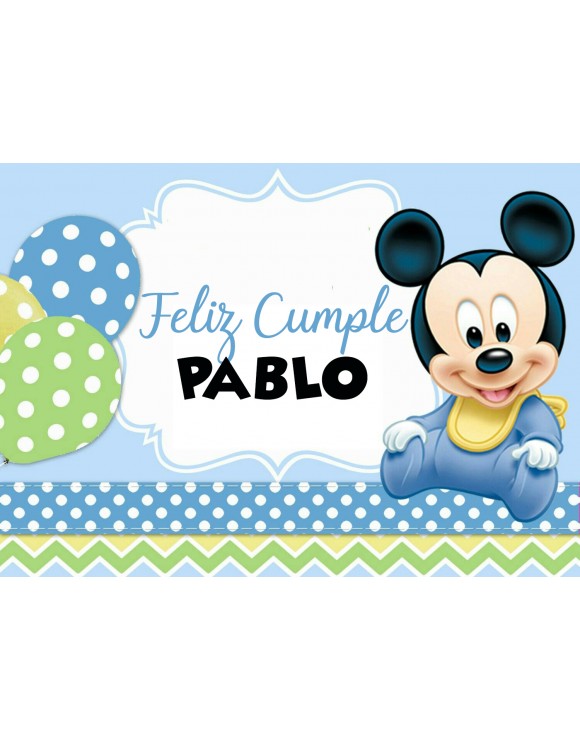 Papel Mickey y Minnie Baby Tarta