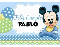 Papel Mickey y Minnie Baby Tarta