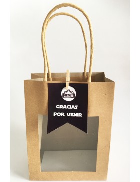 Bolsa de cartón para chuches + etiqueta Fortnite