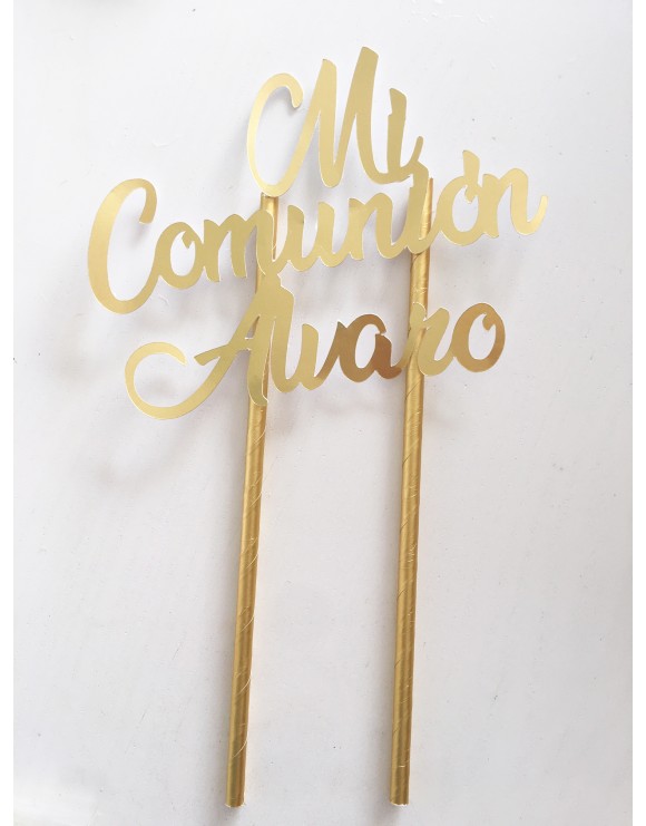 Topper Mi comunión + nombre