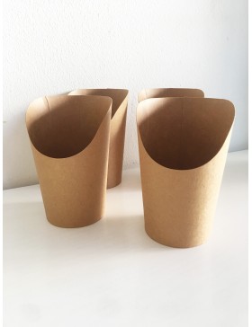 Cajita color kraft para chuches o palomitas