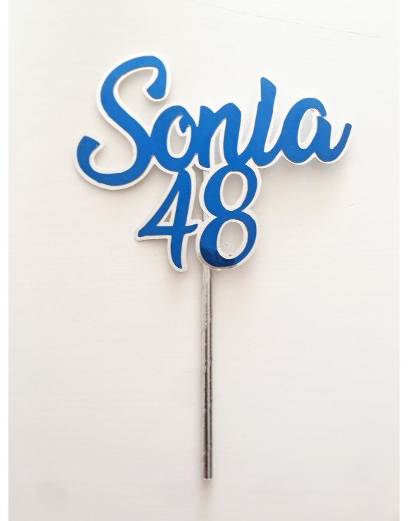 Topper Personalizado doble capa dos lineas