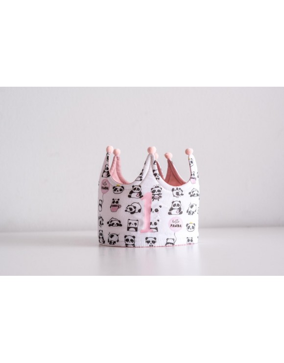 Corona cumpleaños panda