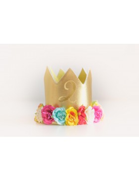 Corona cumpleaños ESTRELLAS ROSA