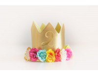 Corona cumpleaños flores colores