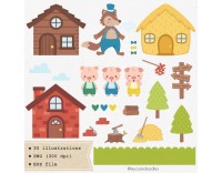 Kit de Fiesta Los 3 Cerditos