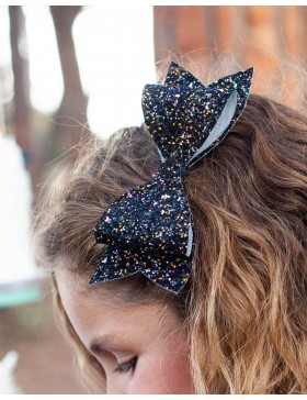 Lazo purpurina negro