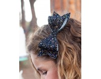 Lazo purpurina negro