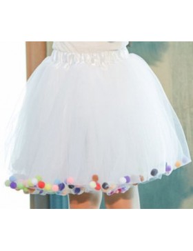 Falda de tul pompones