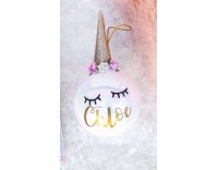 Bola de Navidad solidaria unicornio