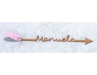 Fecha de madera con nombre personalizada