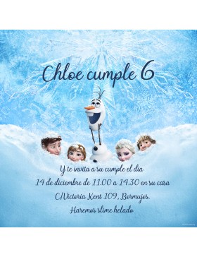 Invitación personalizada Frozen