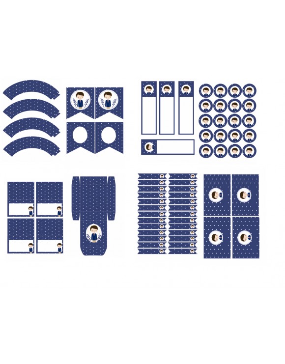 Kit de fiesta IMPRESO comunión 1