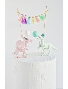 Topper para Tarta Pack Dinosaurios Velociraptor