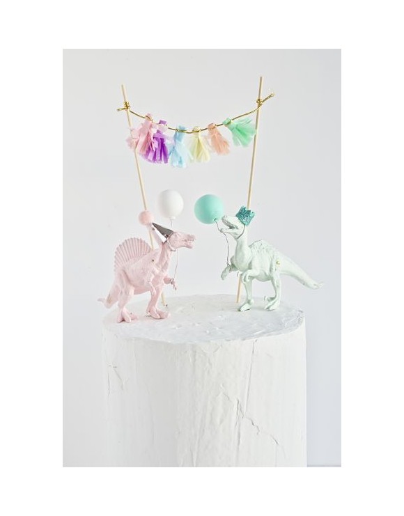 Topper para Tarta Pack Dinosaurio Velociraptor