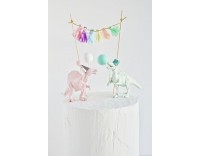 Topper para Tarta Pack Dinosaurio Velociraptor