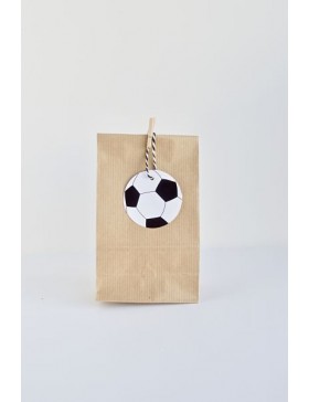 Bolsita de papel color kraft para chuches Balón de Fútbol