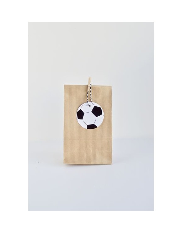 Bolsita de papel color kraft para chuches Balón de Fútbol