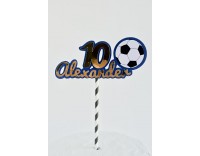 Topper Balón de fútbol + Nombre + Edad