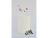 Topper guirnalda tassels de papel de seda