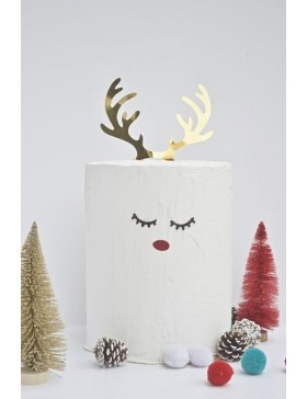 Topper Dorado Cuernos Reno