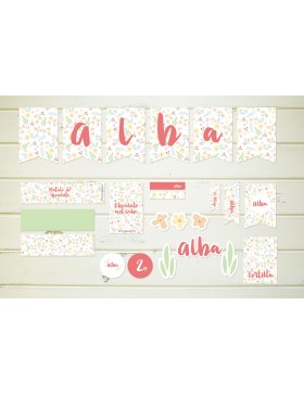 Kit de Fiesta Flores Pastel