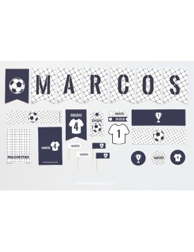 Kit de Fiesta Fútbol Azul Marino