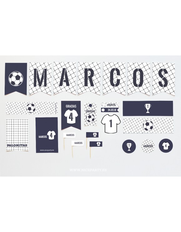 Kit de Fiesta Fútbol Azul Marino