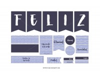 Kit de Fiesta Rayas Azules