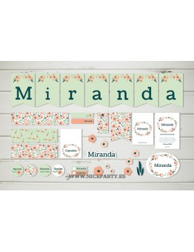 Kit de Fiesta Flores Melocotón