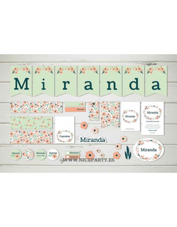 Kit de Fiesta Flores Melocotón