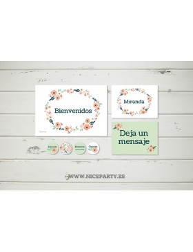 Comunión Flores Melocotón