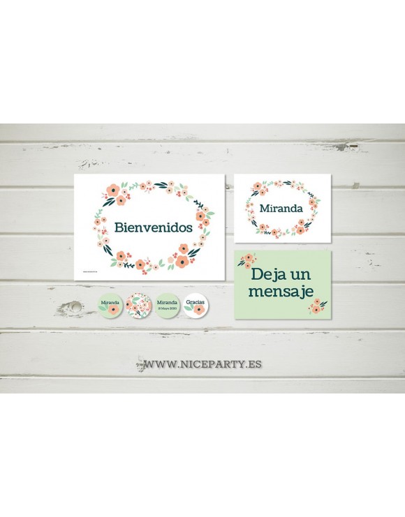 Comunión Flores Melocotón