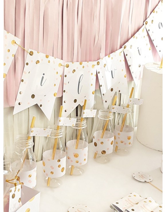 Kit de Fiesta Confetti Gold&Pink