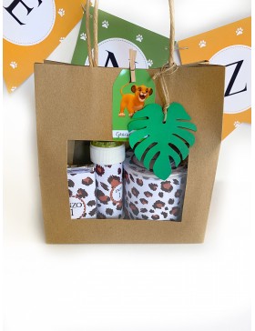 Bolsa decorada con etiqueta e imagen