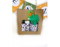 Bolsa decorada con etiqueta e imagen