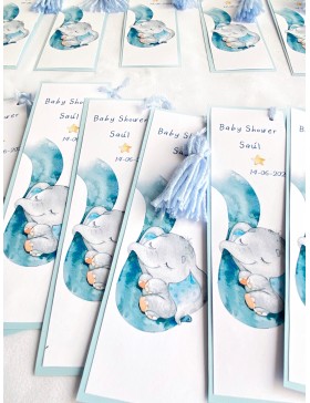 Recordatorios marcapáginas baby blue