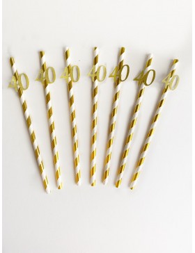 Pajitas personalizadas con número