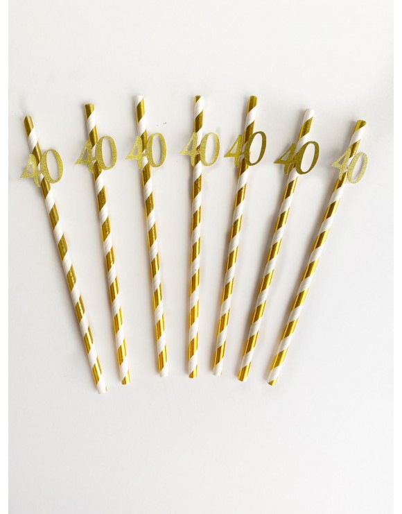 Pajitas personalizadas con número