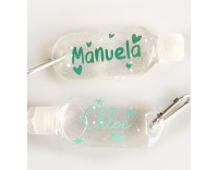 Bote gel hidroalcohólico con llavero