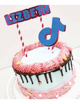 Topper tik. tok personalizado