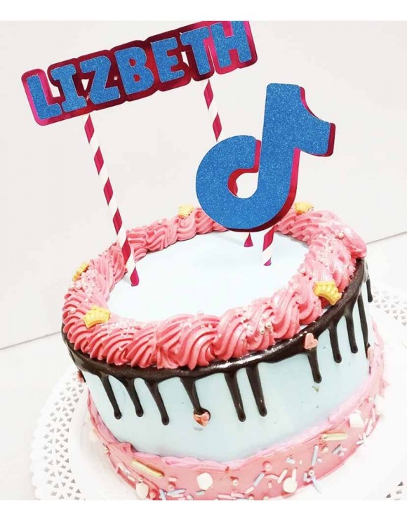 Topper tik. tok personalizado