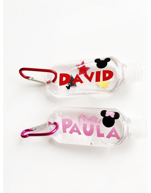 Bote gel hidroalcohólico con llavero Minnie