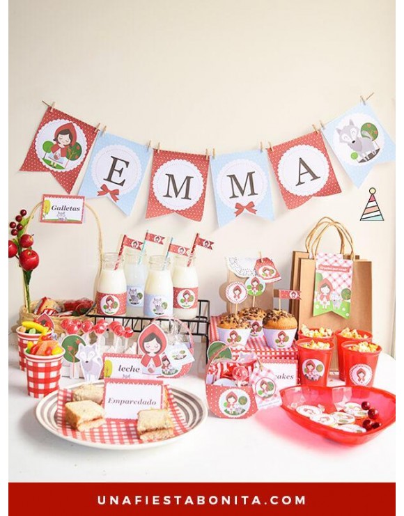 Kit de Fiesta Caperucita Montado