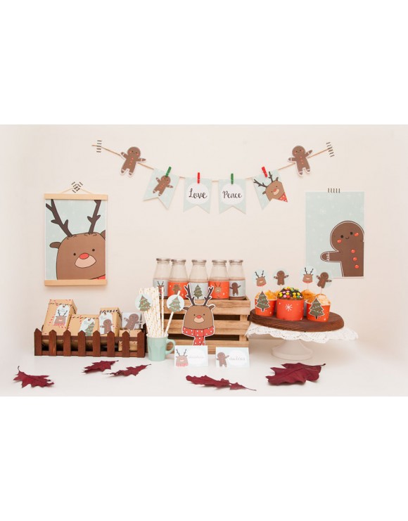 Kit de Fiesta Navidad Baby Rudolph Montado