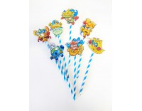 Toppers para tarta Superthings