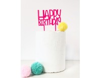 Topper Neón Happy Birthday