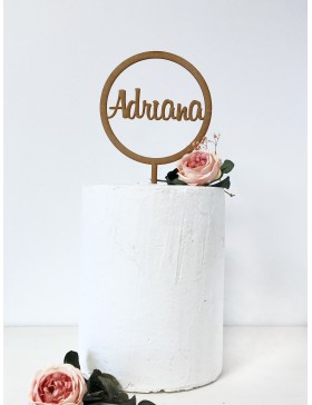 Topper de madera personalizado