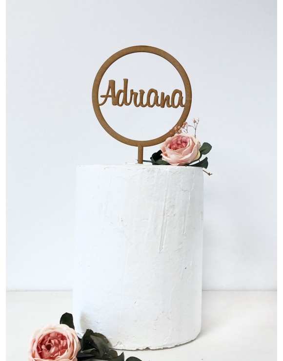 Topper de madera personalizado